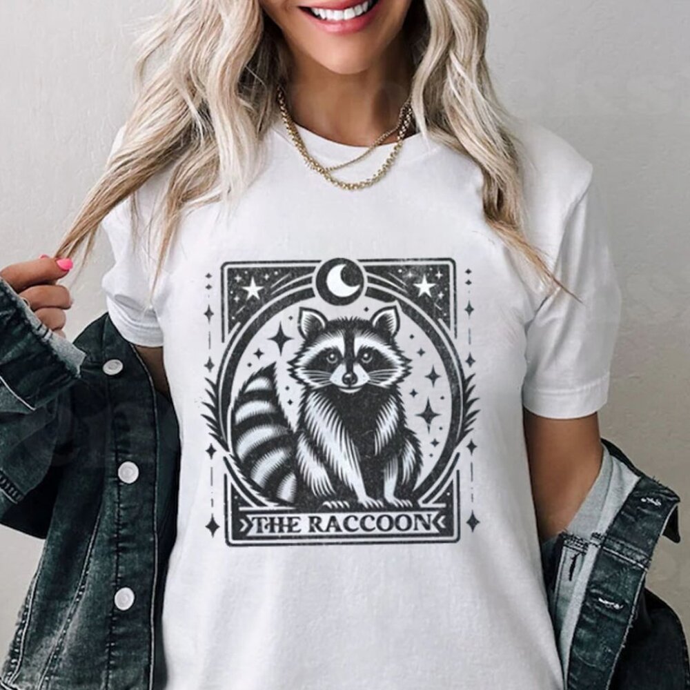 The Raccoon Tarot Card Shirt, Raccoon Tarot T-shirt, Raccoon T-shirt